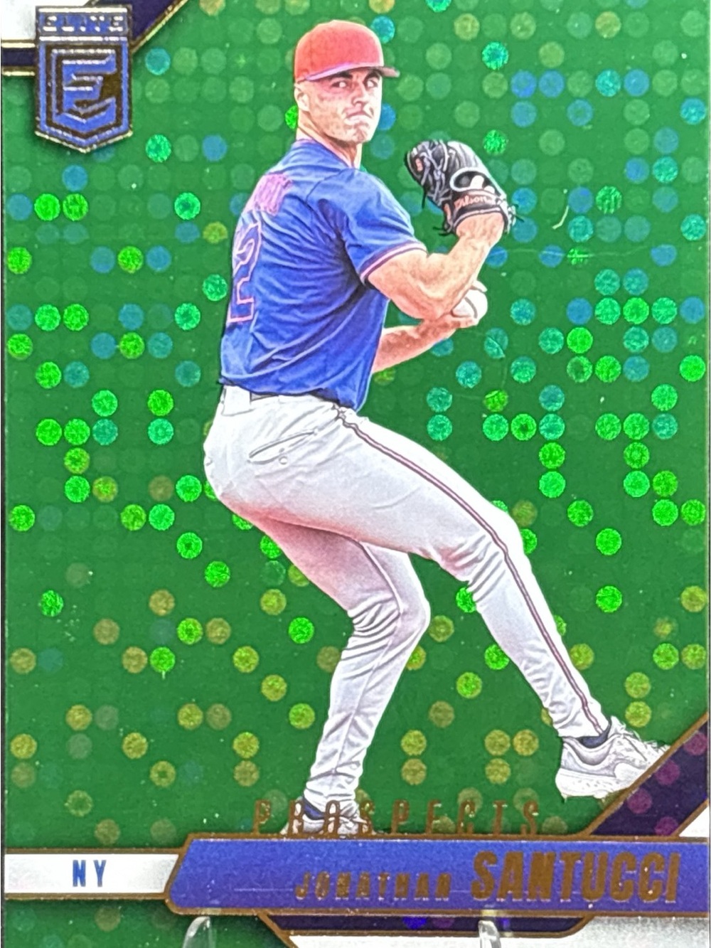 Panini Elite Green Dot Refractor Baseball Prospect Card - Jonathan Santucci